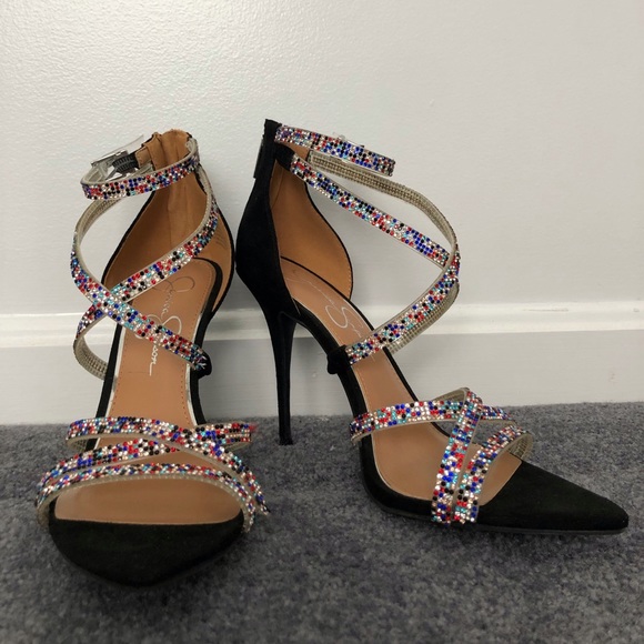 Jessica Simpson Shoes - Jessica Simpson Studded Black Heels
